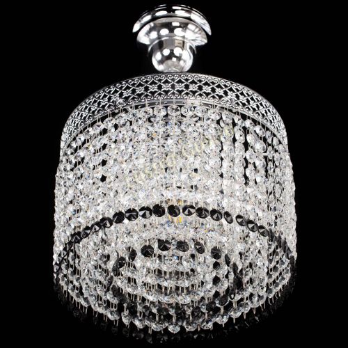 Люстра Венеция Капель №1 с подвесом Черная в Химках Гусь Хрустальный