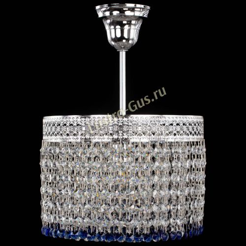 Люстра Венеция Капель №1 с подвесом Синяя в Химках Гусь Хрустальный