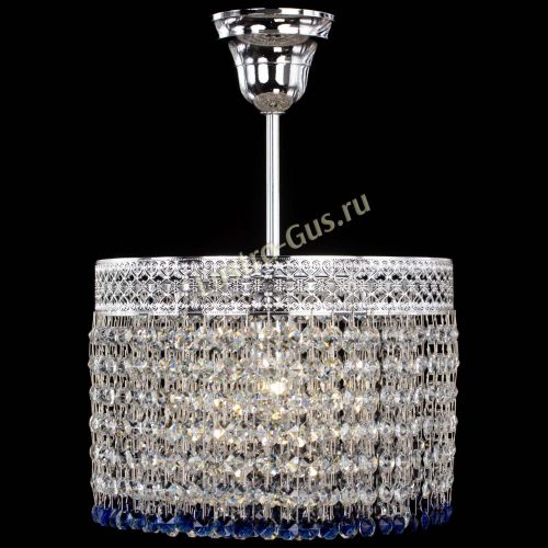 Люстра Венеция Капель №1 с подвесом Синяя в Химках Гусь Хрустальный