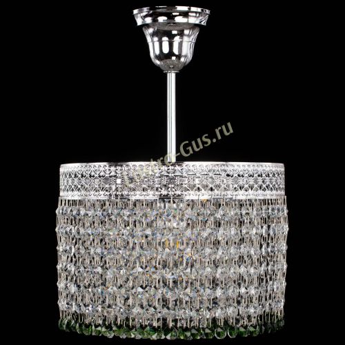 Люстра Венеция Капель №1 с подвесом Зеленая в Химках Гусь Хрустальный