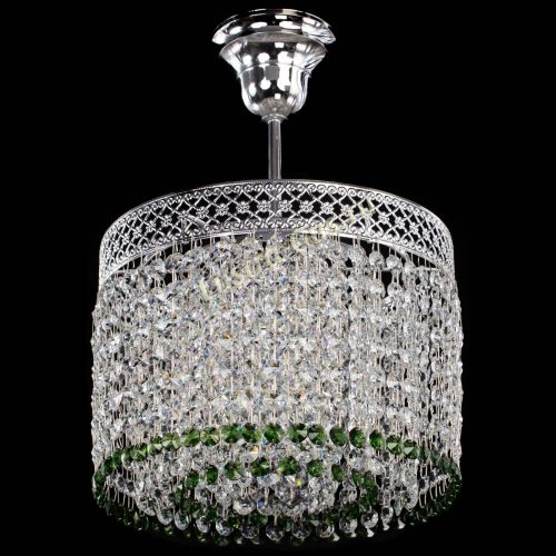 Люстра Венеция Капель №1 с подвесом Зеленая в Химках Гусь Хрустальный