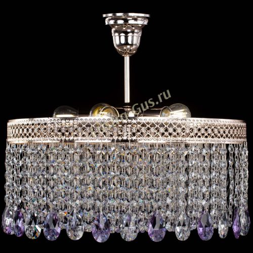 Люстра Венеция Капель журавлик фиолетовая в Химках Гусь Хрустальный