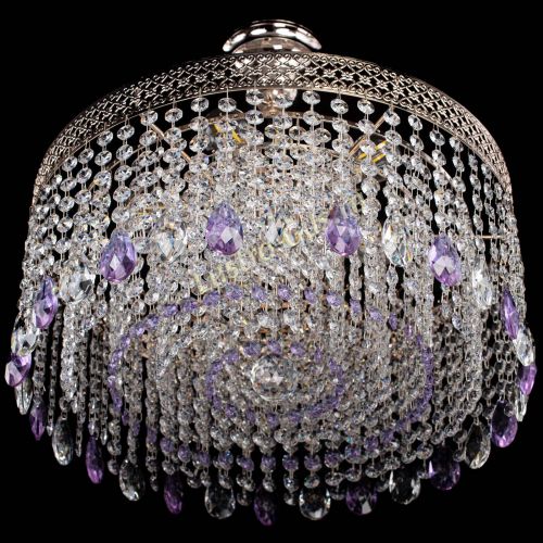 Люстра Венеция Капель журавлик фиолетовая в Химках Гусь Хрустальный
