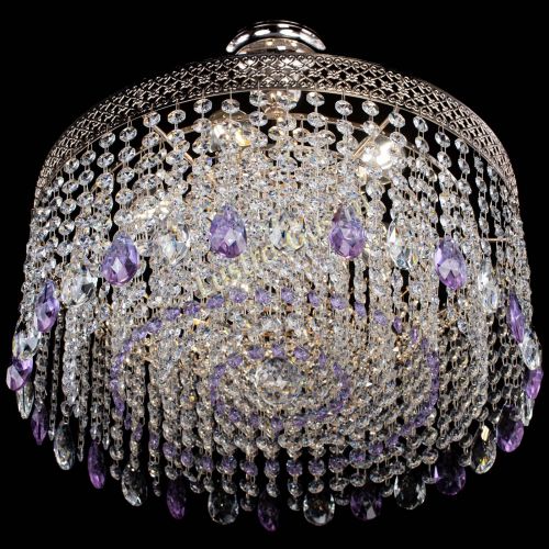 Люстра Венеция Капель журавлик фиолетовая в Химках Гусь Хрустальный