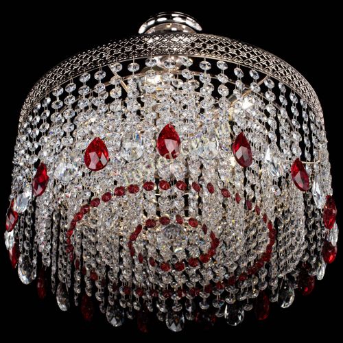 Люстра Венеция Капель журавлик красная в Химках Гусь Хрустальный