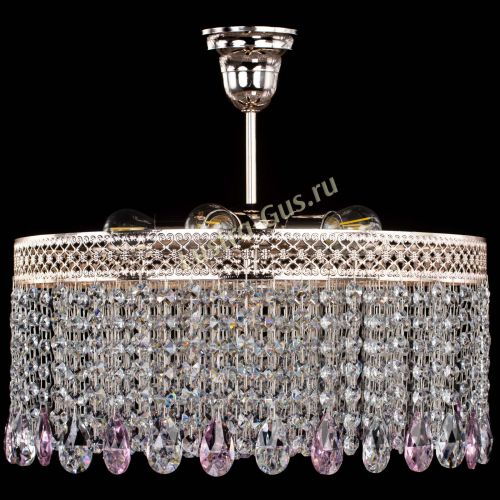 Люстра Венеция Капель журавлик розовая в Химках Гусь Хрустальный
