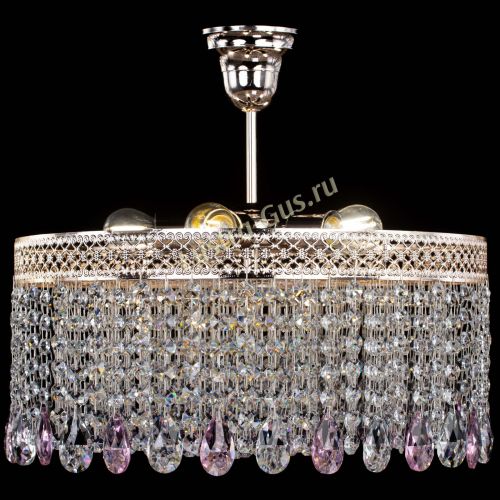 Люстра Венеция Капель журавлик розовая в Химках Гусь Хрустальный