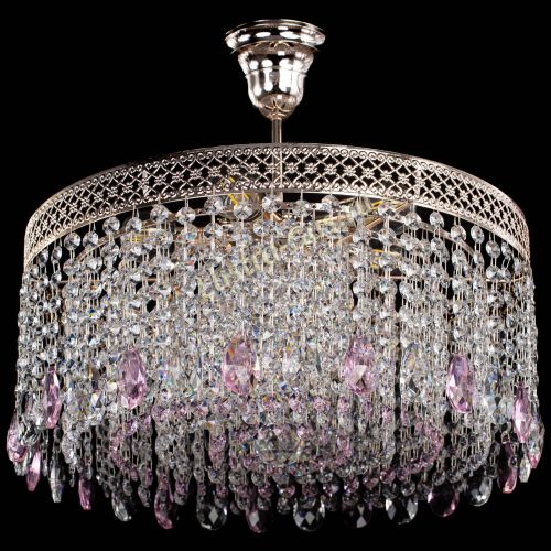 Люстра Венеция Капель журавлик розовая в Химках Гусь Хрустальный