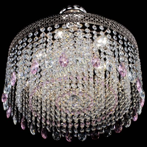 Люстра Венеция Капель журавлик розовая в Химках Гусь Хрустальный