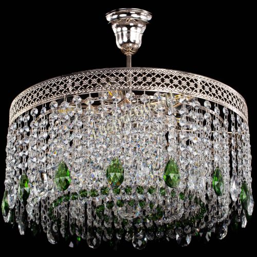 Люстра Венеция Капель журавлик зеленая в Химках Гусь Хрустальный