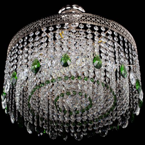 Люстра Венеция Капель журавлик зеленая в Химках Гусь Хрустальный