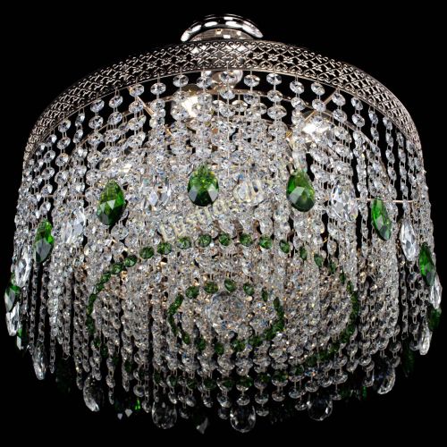 Люстра Венеция Капель журавлик зеленая в Химках Гусь Хрустальный