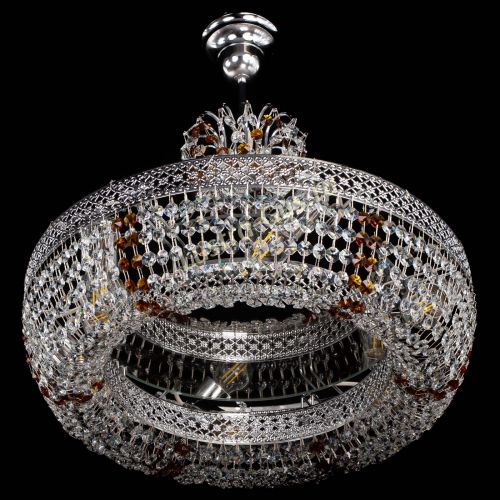 Люстра Венеция Кольцо с подвесом Чайная в Химках Гусь Хрустальный