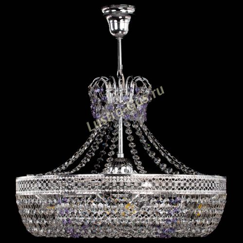 Люстра Венеция Кольцо с подвесом Фиолетовая в Химках Гусь Хрустальный