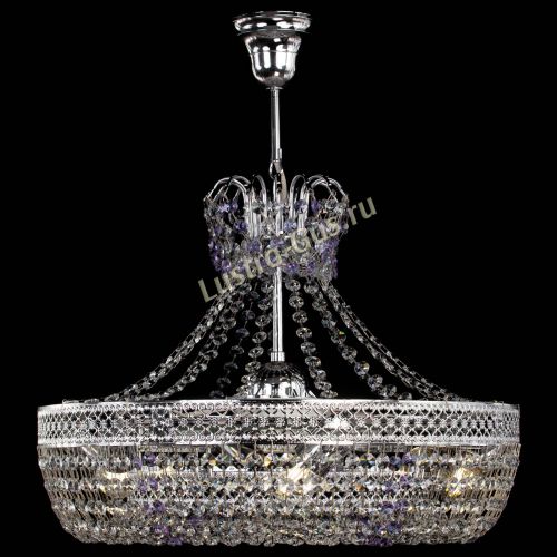 Люстра Венеция Кольцо с подвесом Фиолетовая в Химках Гусь Хрустальный