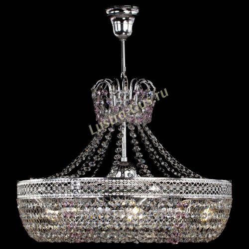 Люстра Венеция Кольцо с подвесом Розовая в Химках Гусь Хрустальный