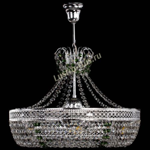 Люстра Венеция Кольцо с подвесом Зеленая в Химках Гусь Хрустальный