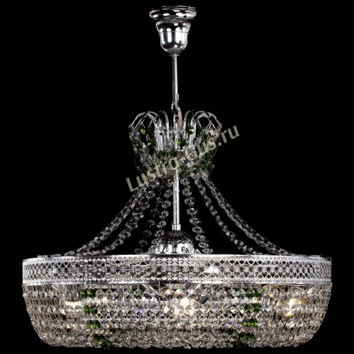 Люстра Венеция Кольцо с подвесом Зеленая в Химках Гусь Хрустальный