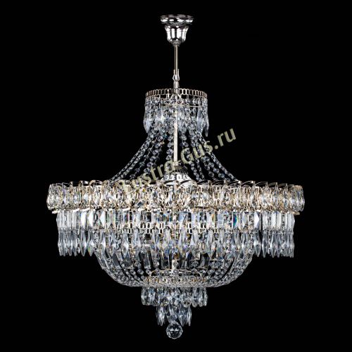 Люстра Водопад перо №8 с подвесом в Химках Гусь Хрустальный