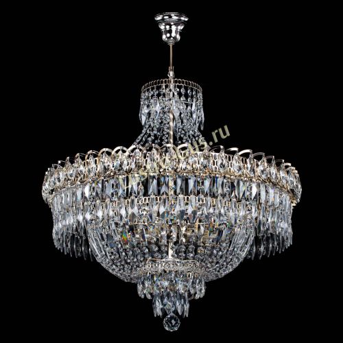 Люстра Водопад перо №8 с подвесом в Химках Гусь Хрустальный