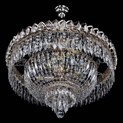 Люстра Водопад перо №8 с подвесом в Химках Гусь Хрустальный