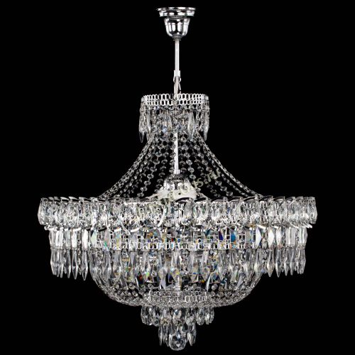 Люстра Водопад перо с подвесом в Химках Гусь Хрустальный