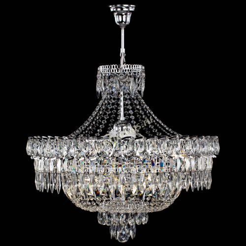 Люстра Водопад перо с подвесом в Химках Гусь Хрустальный