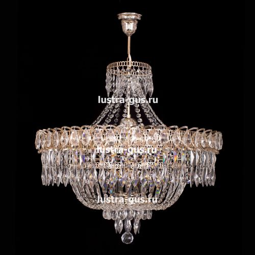 Люстра Водопад перо с подвесом в Химках Гусь Хрустальный