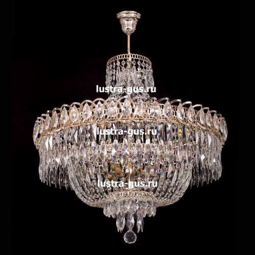 Люстра Водопад перо с подвесом в Химках Гусь Хрустальный