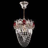 Люстра Водоворот №1 мини с подвесом красная в Химках