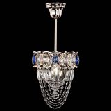 Люстра Водоворот №1 мини с подвесом синяя в Химках