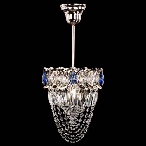 Люстра Водоворот №1 мини с подвесом синяя в Химках Гусь Хрустальный