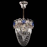 Люстра Водоворот №1 мини с подвесом синяя в Химках