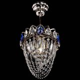 Люстра Водоворот №1 мини с подвесом синяя в Химках