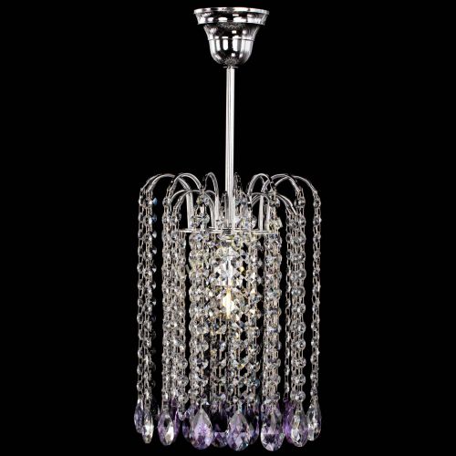 Люстра Зима капель журавлик фиолетовая в Химках Гусь Хрустальный