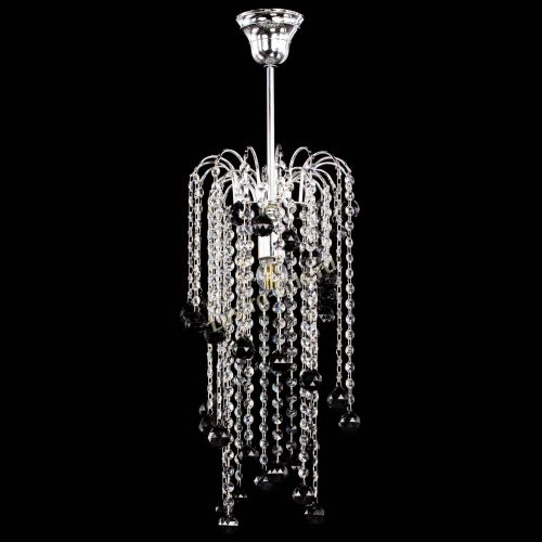 Люстра Зима каскад шар 30 черная в Химках Гусь Хрустальный