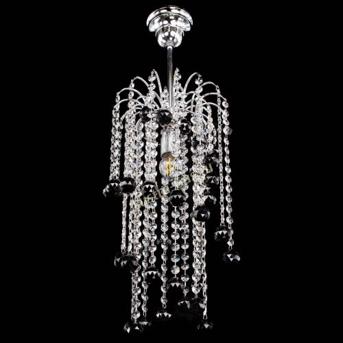 Люстра Зима каскад шар 30 черная в Химках Гусь Хрустальный