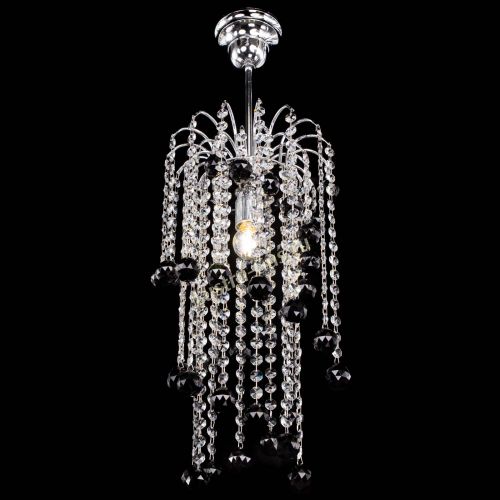 Люстра Зима каскад шар 30 черная в Химках Гусь Хрустальный