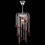 Люстра Зима каскад шар 30 красная в Химках