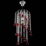 Люстра Зима каскад шар 30 красная в Химках