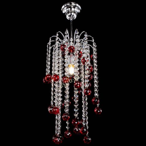 Люстра Зима каскад шар 30 красная в Химках Гусь Хрустальный