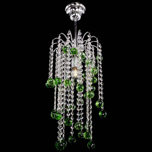 Люстра Зима каскад шар 30 зеленая в Химках Гусь Хрустальный