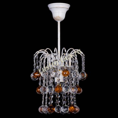 Люстра Зима шар чайная (белая патина)  в Химках Гусь Хрустальный