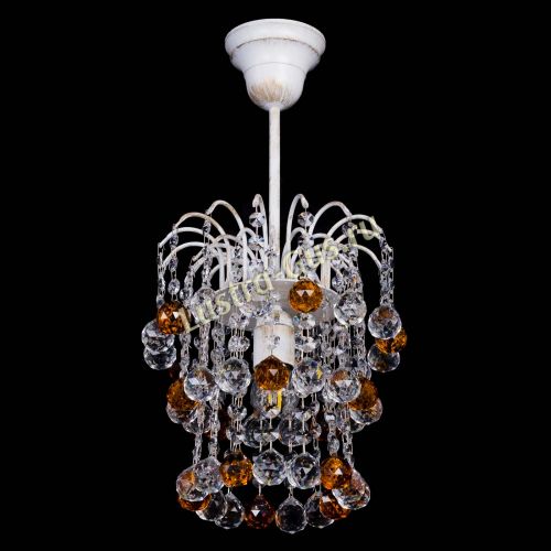 Люстра Зима шар чайная (белая патина)  в Химках Гусь Хрустальный