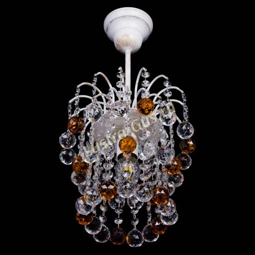 Люстра Зима шар чайная (белая патина)  в Химках Гусь Хрустальный