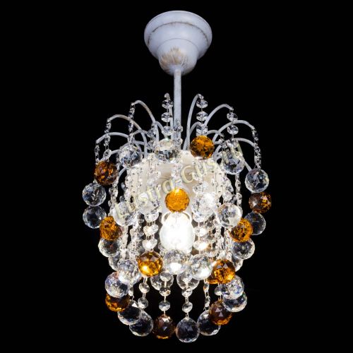 Люстра Зима шар чайная (белая патина)  в Химках Гусь Хрустальный