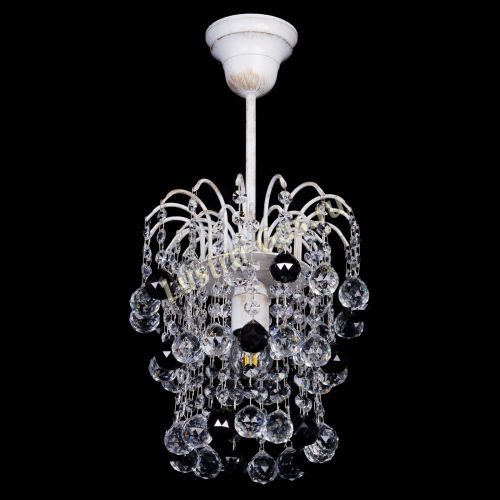 Люстра Зима шар черная (белая патина)  в Химках Гусь Хрустальный