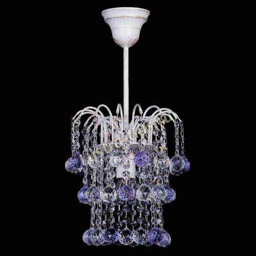 Люстра Зима шар фиолетовая (белая патина) в Химках Люстра Зима шар фиолетовая (белая патина) в Химках