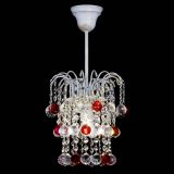 Люстра Зима шар красная (белая патина) в Химках Люстра Зима шар красная (белая патина) в Химках