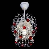 Люстра Зима шар красная (белая патина) в Химках Люстра Зима шар красная (белая патина) в Химках